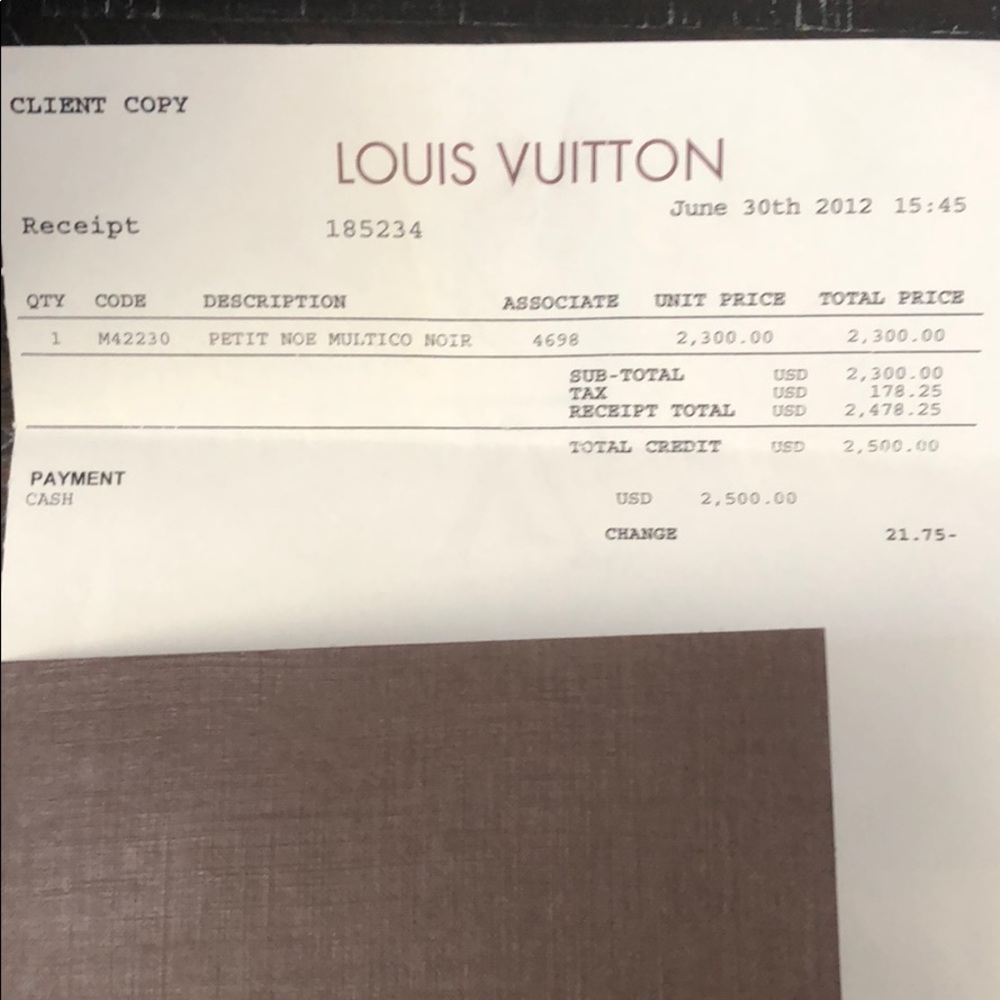 Louis Vuitton black multicolor petit noé handbag - Picture 4 of 8